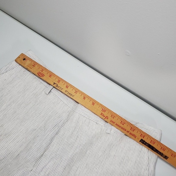 Brooks Brothers Womens Flax Blend Pants BB4 (31x36) NWT Striped Lined Trousers - Picture 9 of 13